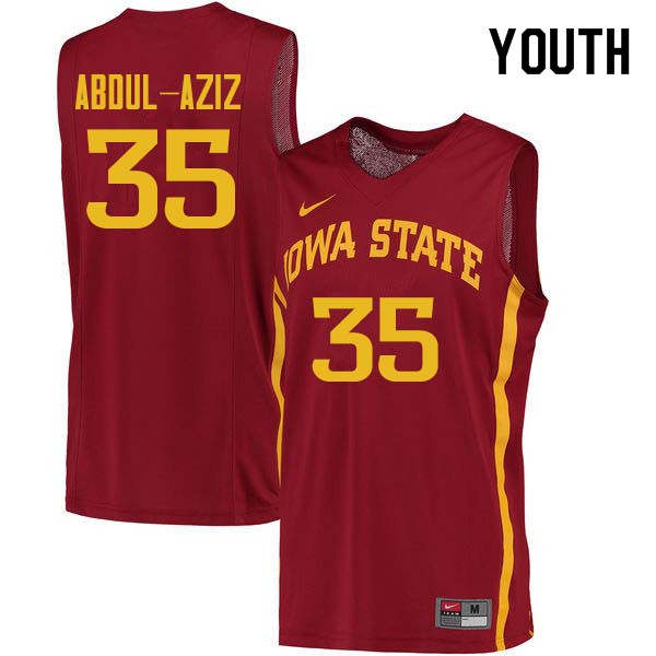 Youth #35 Zaid Abdul-Aziz Iowa State Cyclones College Basketball Jerseys Sale-Cardinal